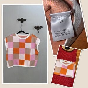 Colorful Checkered Women’s Top